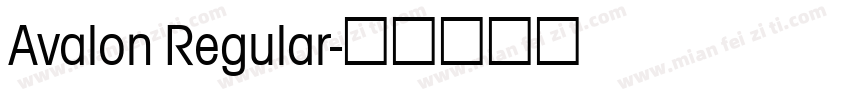 Avalon Regular字体转换